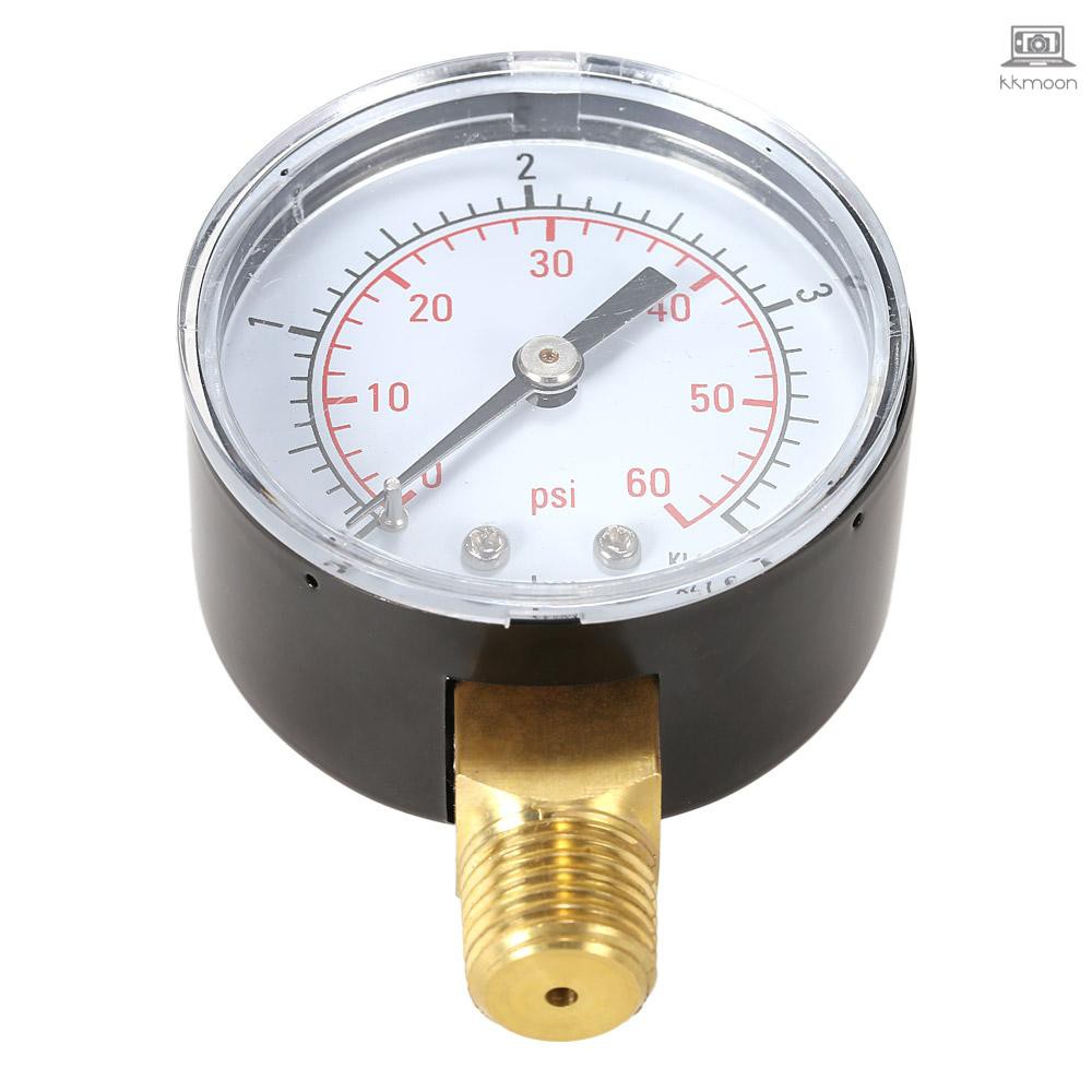 Đồng Hồ Đo Áp Suất Nước 50mm 0~60psi 0~4bar 1 / 4 "Npt