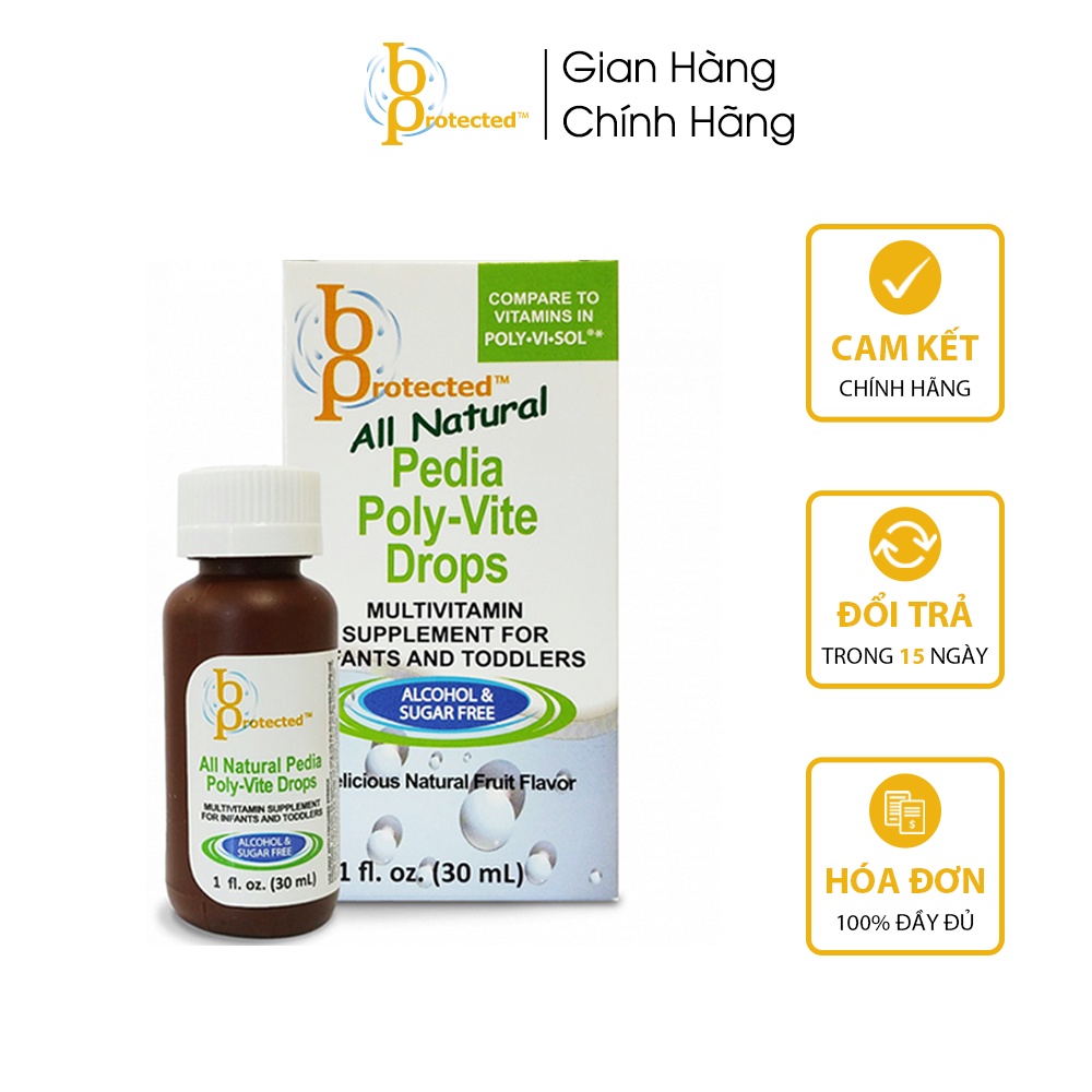 Vitamin Tổng Hợp Pedia Poly-Vite Drops Bổ Sung Vitamin Cho Bé Biếng Ăn, Thiếu Chất & Chậm Tăng Cân