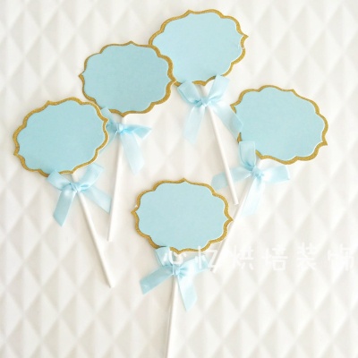 Bộ 5 Thẻ Giấy Hình Trái Tim Trang Trí Bánh cupcake