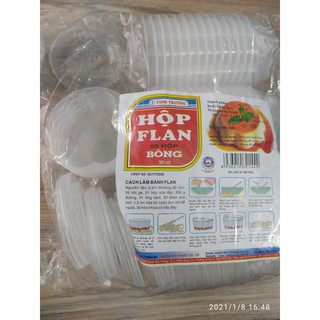 50 Khuôn Bánh Flan/ Sữa Chua/ Rau Câu Hình Bông 90ml - Kèm Nắp Đậy 90ml