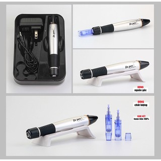 Máy Lăn Kim 💖FreeShip💖 Máy Phi Kim Dr Pen A1 Kiểu Dáng Nhỏ Gọn Giúp Cải Thiện Làn Da Kim Nano Kim 36 kim 12