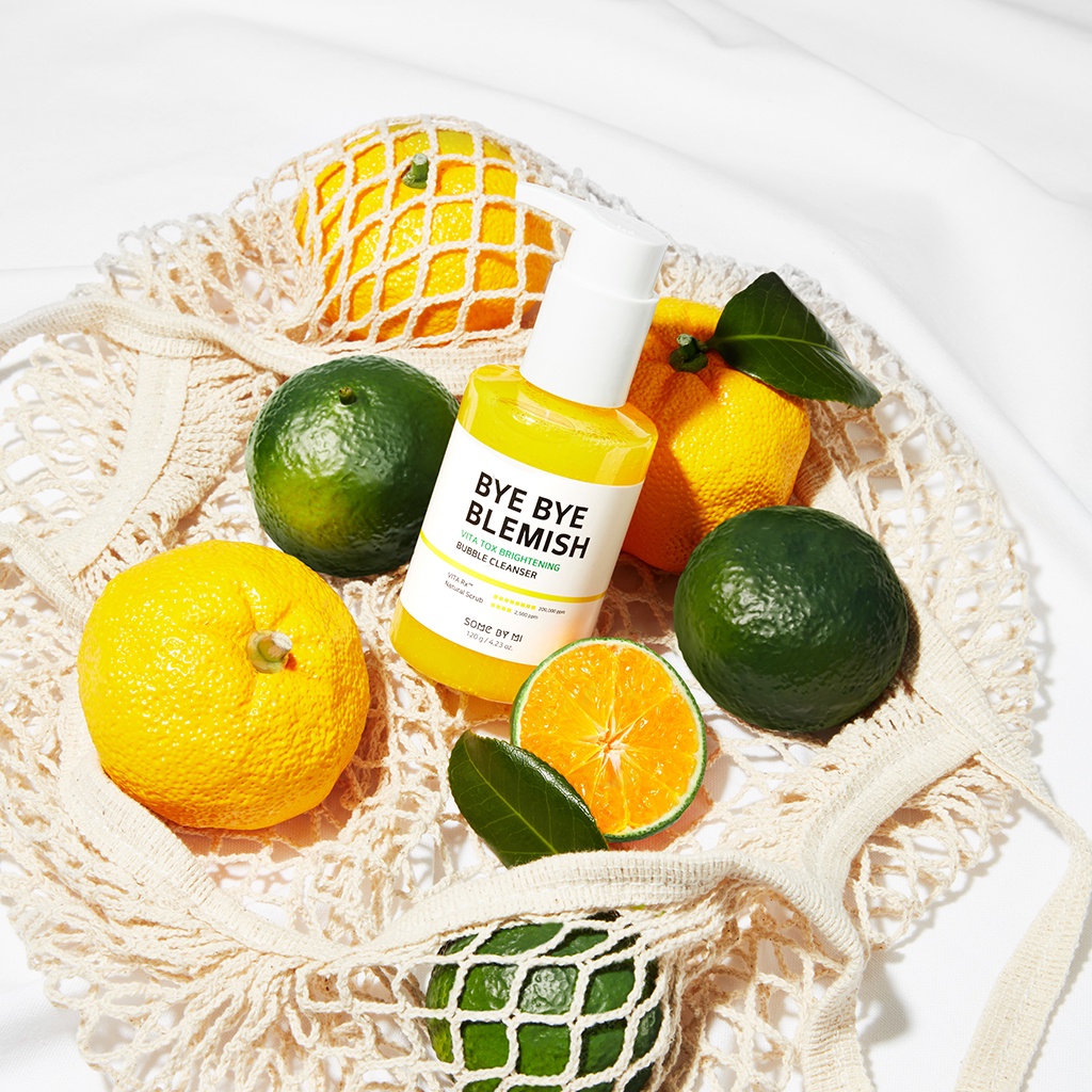 Sữa rửa mặt thải độc SOME BY MI vitamin tạo bọt sáng da Bye Bye Blemish Vita Tox Brightening Buble Cleanser 120g
