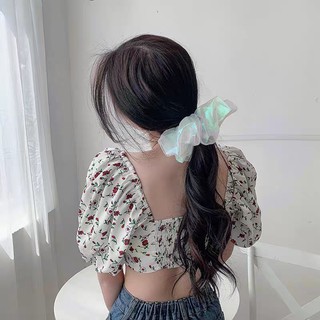 Dây buộc tóc phản quang hologram co giãn size lớn