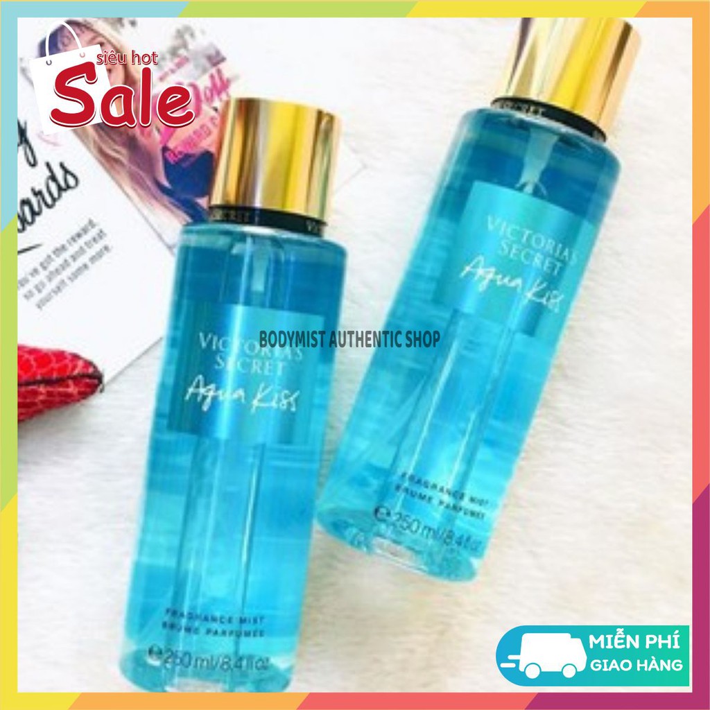 Xịt Thơm Body Victoria’s Secret Aqua Kiss 250ml [𝑩𝒐𝒅𝒚𝒎𝒊𝒔𝒕 𝑨𝒖𝒕𝒉𝒆𝒏𝒕𝒊𝒄] | Thế Giới Skin Care