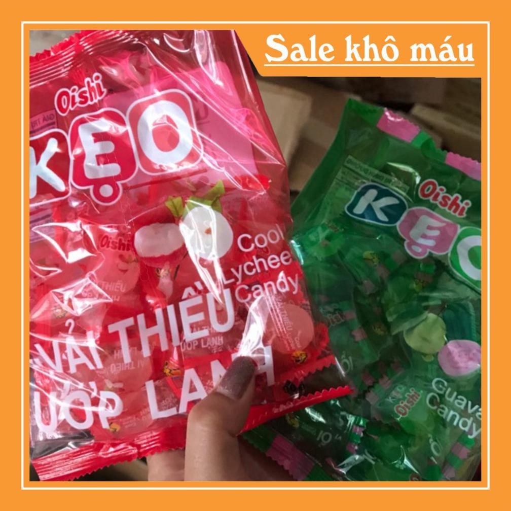 Combo 10 gói kẹo OIshi 3 vị (  gói ổi,  gói vải, bạc hà)