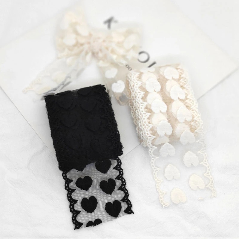 Cuộn Vải Ren Thêu Hoa 6-8CM Dài 1 Yard
