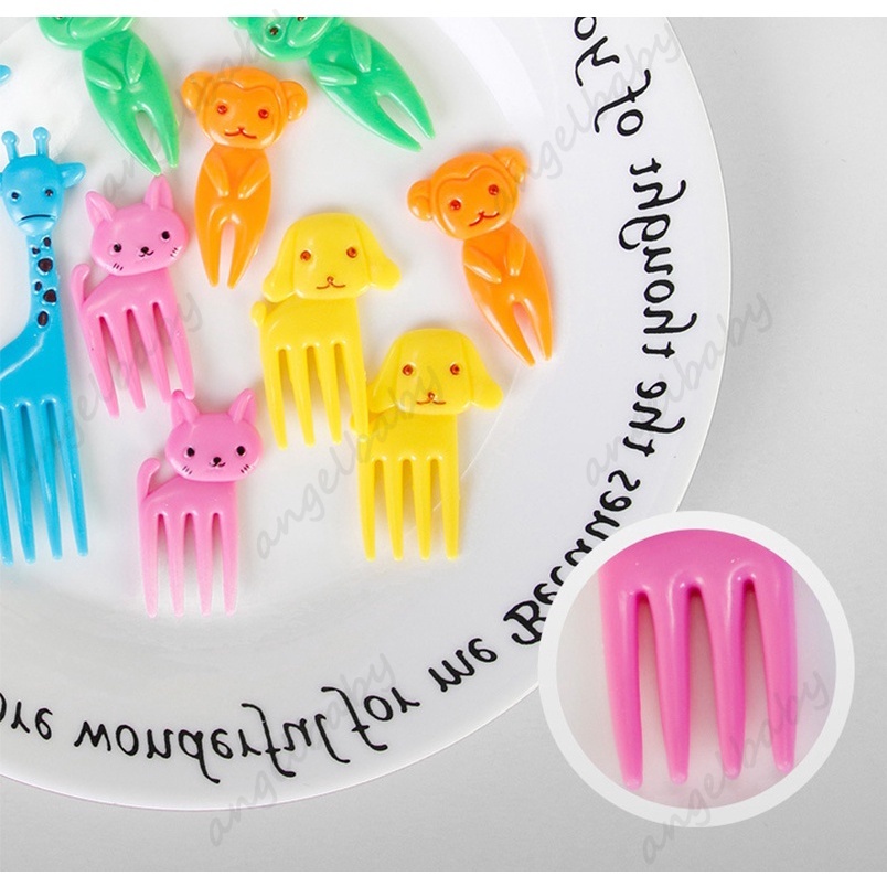 Dễ Thương Nĩa Ăn Trái Cây Hình Động Vật Xinh Xắn