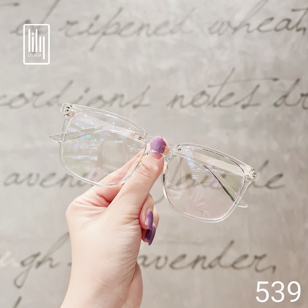 Gọng kính cận nam nữ Lilyeyewear mắt vuông chất liệu nhựa càng kim loại cứng cáp 539 | BigBuy360 - bigbuy360.vn