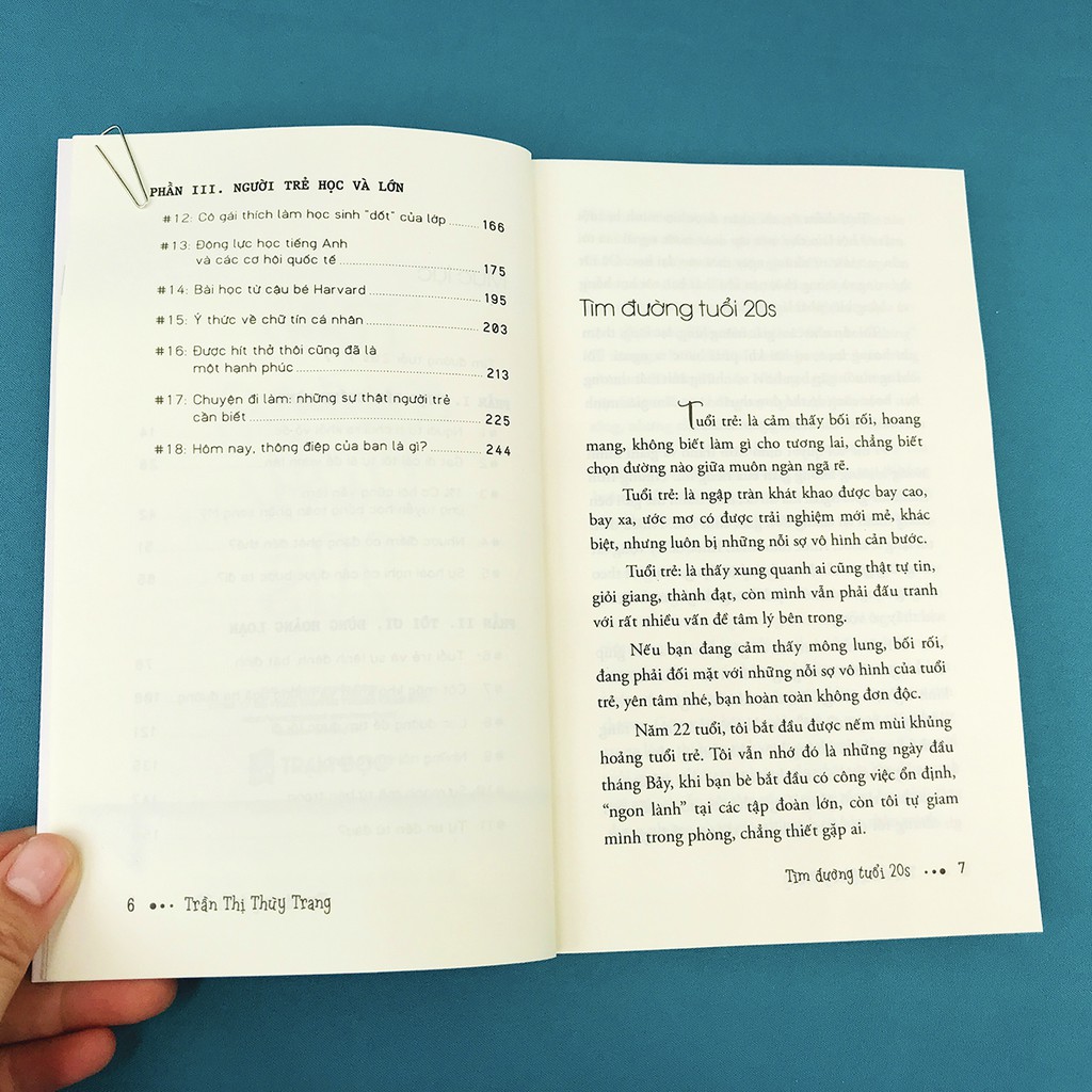 Sách - Tìm Đường Tuổi 20s - Tuổi trẻ, đam mê và hành trình khám phá bản thân - Trần Thị Thùy Trang