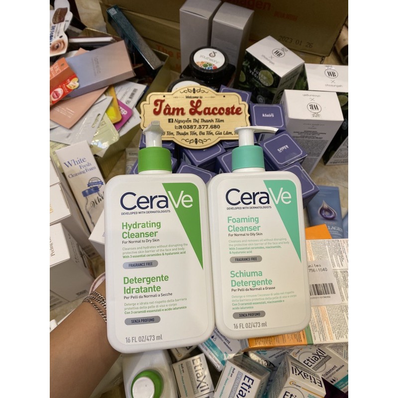 Sữa rửa mặt cẻave 473ml