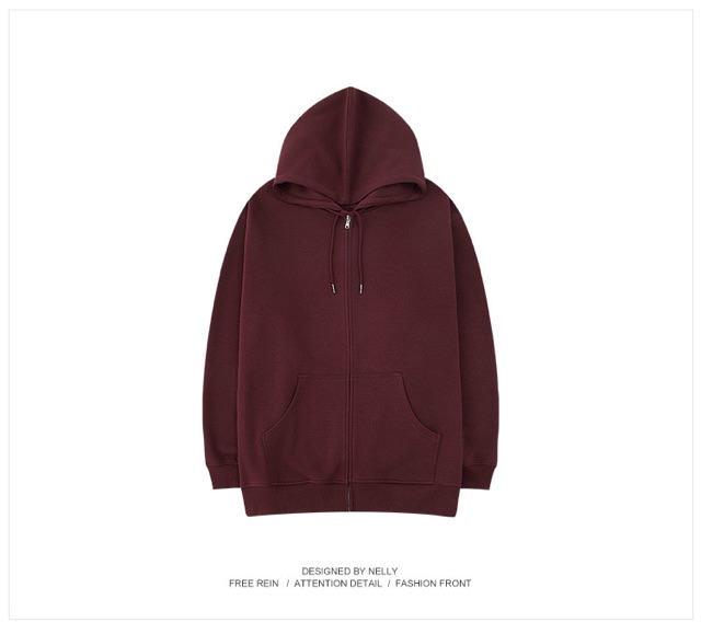 Áo khoác nỉ lót lông trơn Nelly taobao