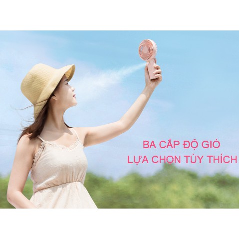Quạt mini cầm tay phun sương tích điện Jisulife F9 Hot 2020, quạt phun sương 2IN1, lực gió siêu mạnh, tạo đổ ẩm cho da | BigBuy360 - bigbuy360.vn