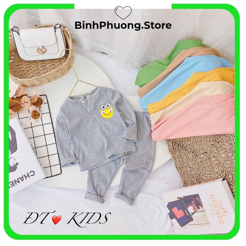 Bộ Len Tăm Dài Tay Thu Đông Cho Bé Trai Gái Minky Mom 1 2 3 4 5 Tuổi Binhphuong.Store