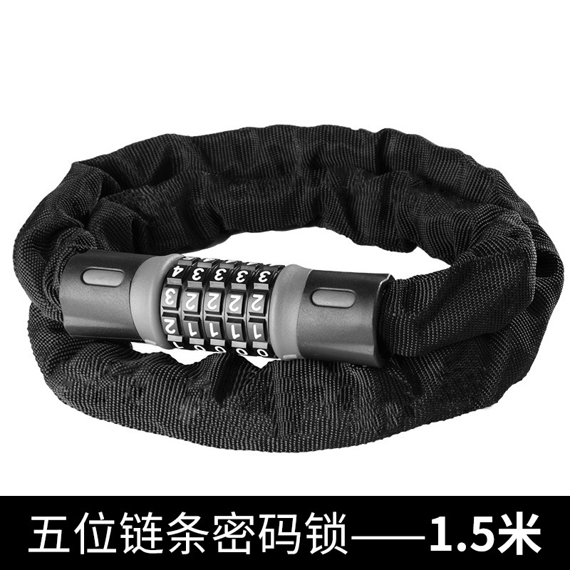 5bit chống kéo kéo thủy lực Xích Khóa xe đạp xe máy xe điện mật khẩu
