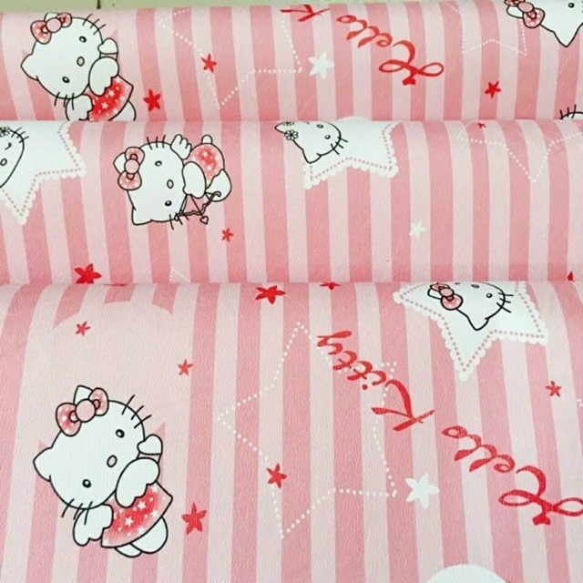 10m Giấy dán tường (decal cuộn) mã kitty hồng