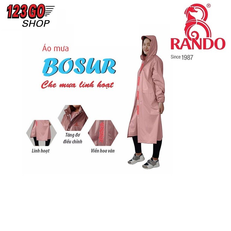 [BÁN NHIỀU] Áo mưa Rando Bosur “Che mưa linh hoạt” APPS-20 (Nhiều màu) 123GO Shop