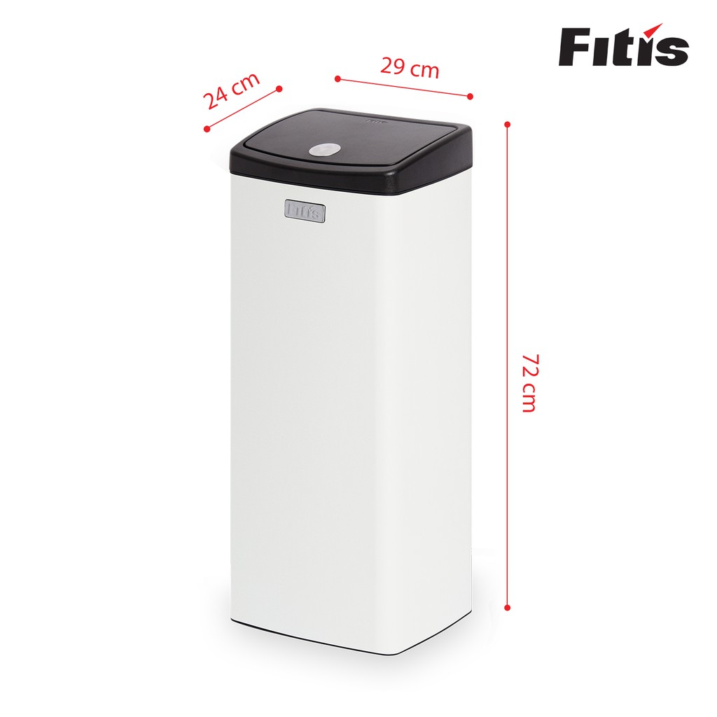 Thùng rác Fitis Premium - Nhấn vuông lớn - 22L