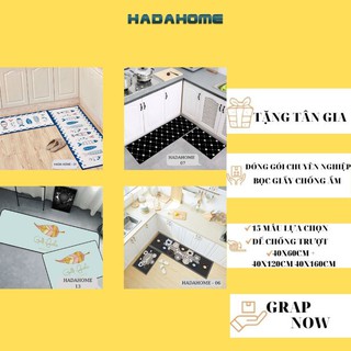 Thảm Trải Sàn, Thảm Lau Chân Nhà Bếp, Set 2 Thảm Thiết Kế Riêng Đế Chống Trượt 15 Mẫu 40x60cm + 40x120cm/40x160cm