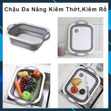 Chậu đa năng bộ thớt kèm chậu gấp gọn đa năng mẫu mới thiết kế thông minh tiện lợi NGỌC CHÂU STORE