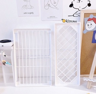 Kệ trắng gấp đa năng decor bàn học