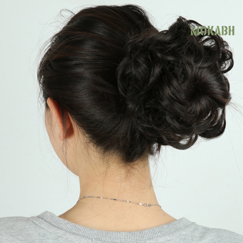 Búi Tóc Giả Xoăn Dài Gợn Sóng Cho Nữ