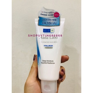 [CHÍNH HÃNG- ẢNH SHOP TỰ CHỤP ]Sữa rửa mặt Hada Labo dưỡng ẩm ADVANCED NOURISH Hyaluron Cleanser 80g