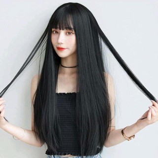 Tóc giả nữ nguyên đầu. Tóc giả cả đầu thẳng dài siêu mềm mượt