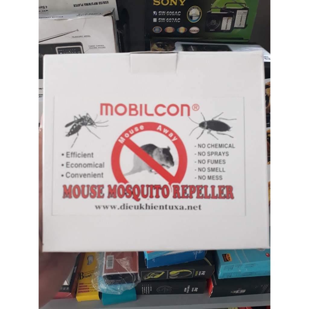 Máy Đuổi Chuột Muỗi Gián 3 in1 MOBILCON - Sóng Siêu Âm