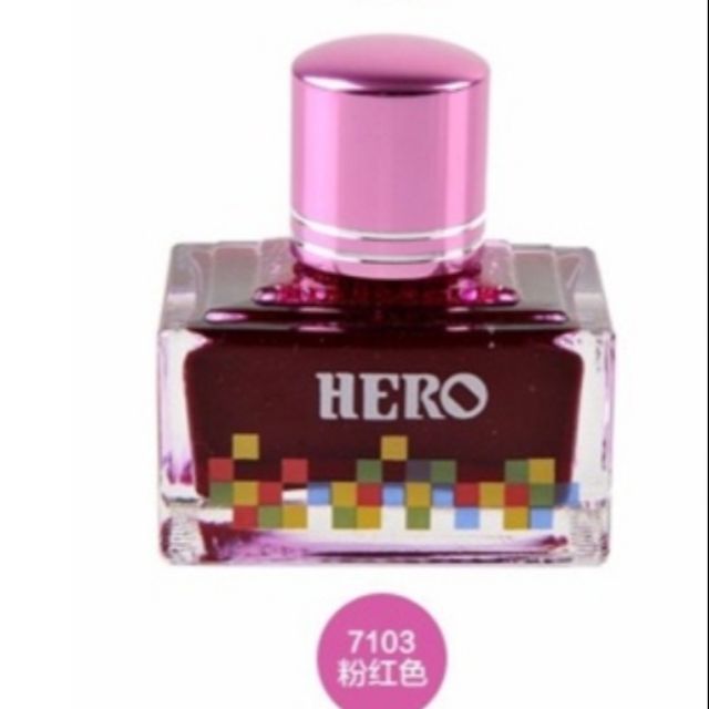 Mực hero 40ml lọ thủy tinh màu hồng