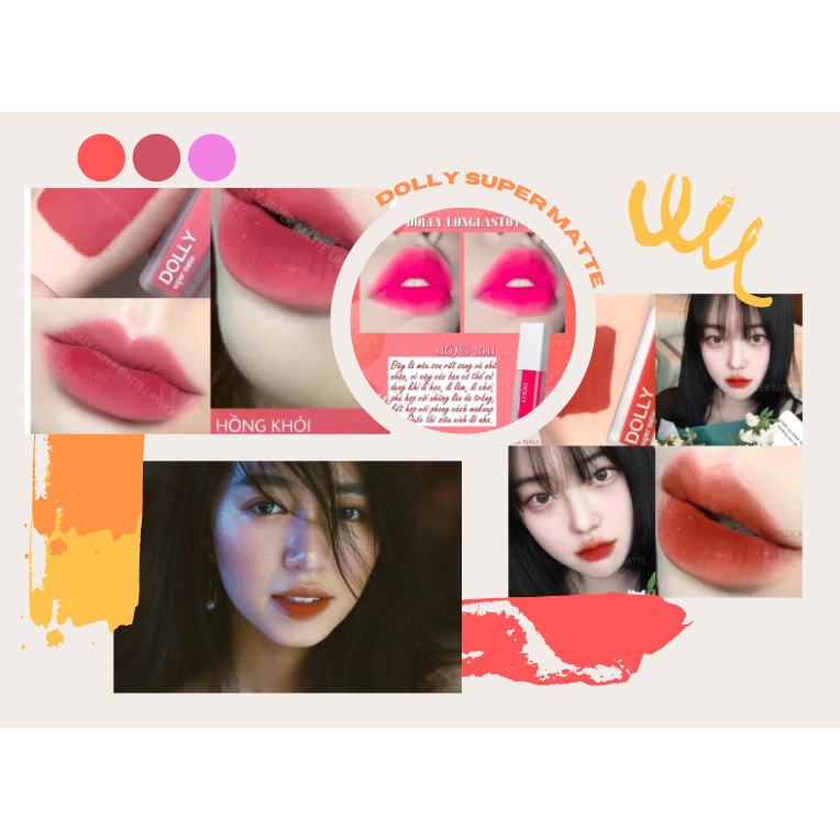 Son kem lì dolly COMBO 12 MÀU DOLLY SUPER MATTE chính hãng Hot Trend 2021 cho chị em | BigBuy360 - bigbuy360.vn