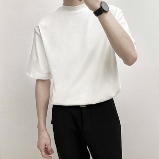 Áo Thun Nam trơn có cổ tông màu cực hot, Áo nam ngắn tay cổ đứng 3 phân dáng rông Unisex mã TS-03