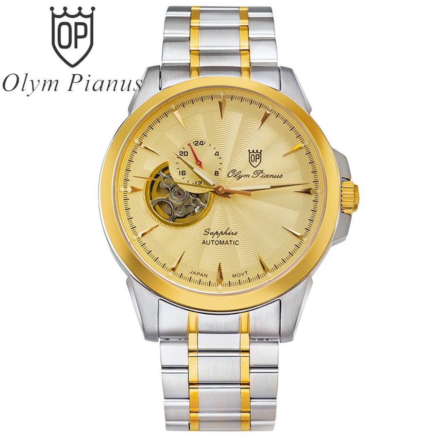 Đồng hồ nam dây kim loại Automatic Olym Pianus OP990-083 OP990-083AMSK vàng