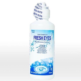 Nước ngâm lens - Nước nhỏ Mắt đeo Lens Kính áp tròng Hàn Quốc Fresh Eyes 150 ml 15ml LENS AN