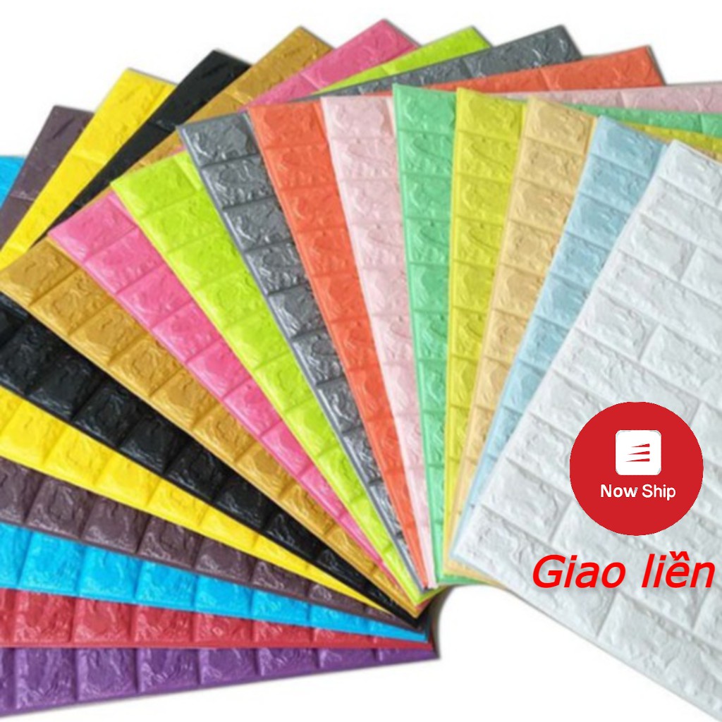 Xốp dán tường giả gạch 3D - Khổ lớn 70x77cm