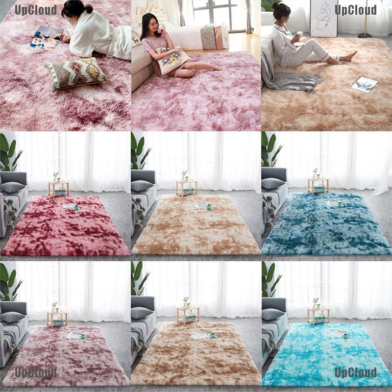 Thảm Lông Xù Màu Nhuộm Độc Đáo Trang Trí Phòng Khách
