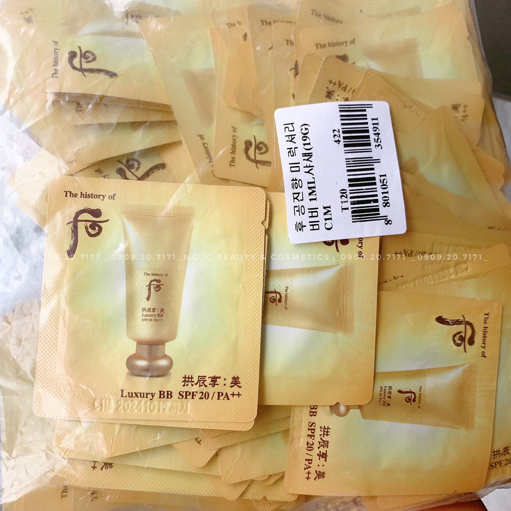 Combo 10 Kem nền trang điểm whoo cao cấp Luxury BB cao cấp