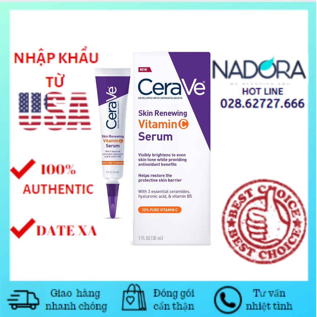 Tinh Chất Dưỡng Sáng Da Giảm Thâm - CeraVe Skin Renewing Vitamin C Serum