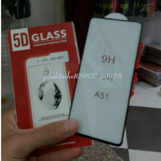 Kính cường lực cho Galaxy A51 hiệu Glass 5D xịn full keo màn hình