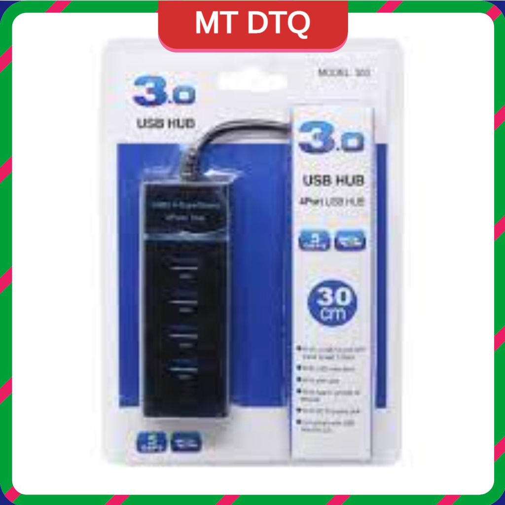 Bộ Chia Usb 4 Cổng Usb 3.0 Tốc Độ Cao, Hub Chia 4 Cổng USB 3.0 1 ra 4 - Dây dài 30cm