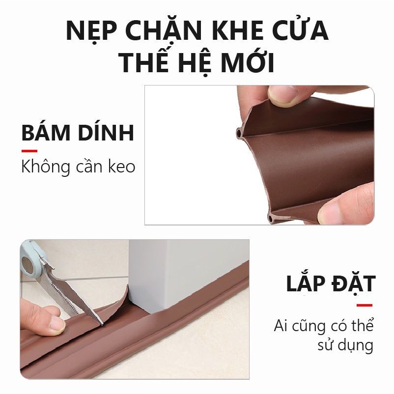 Nẹp xốp chắn khe cửa thế hệ mới⭐Ron thế hệ mới chặn khe hở chống ồn, chống côn trùng, chống thoát hơi gió điều hòa