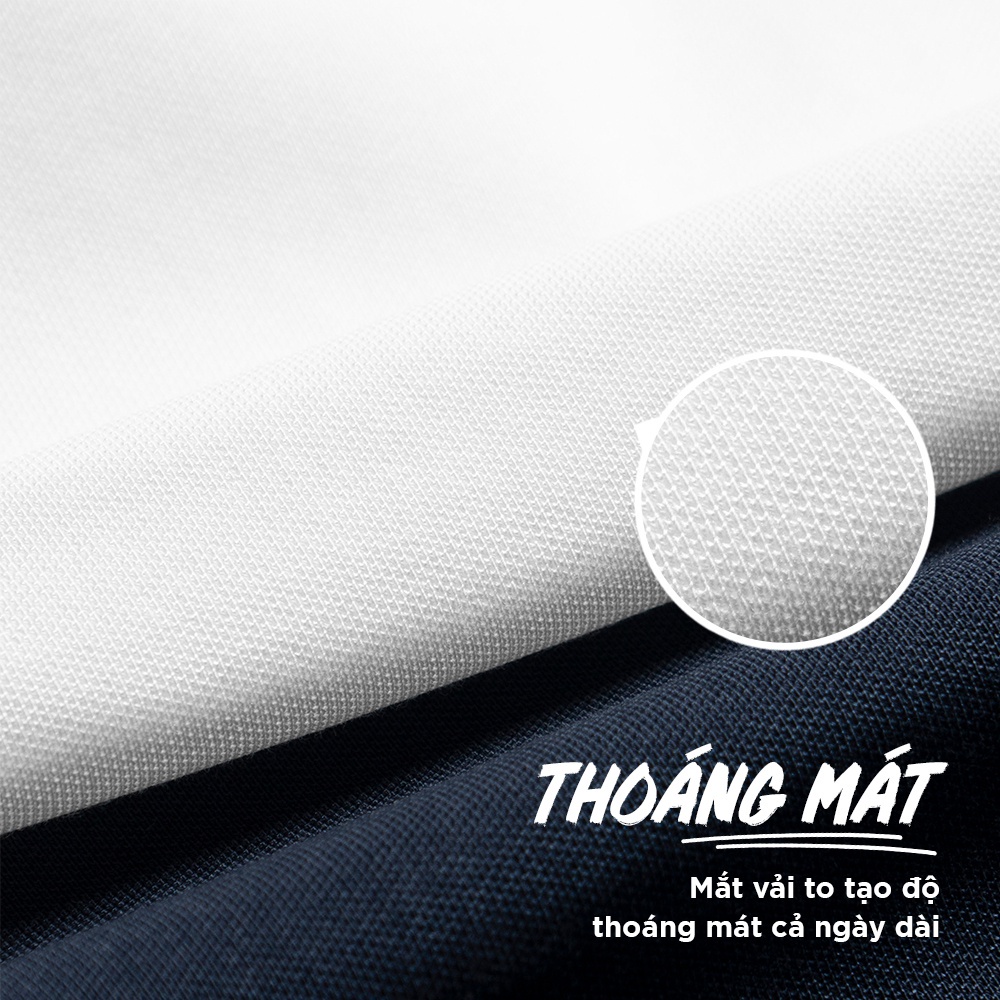 Áo polo nam phối cổ phong cách hàng quốc, áo thun nam chất vải cotton mềm mát mẫu mới 2022 - 1996BLUE