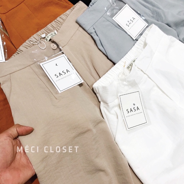 Quần Culottes Đũi Lửng Khoá Thật_mã 606