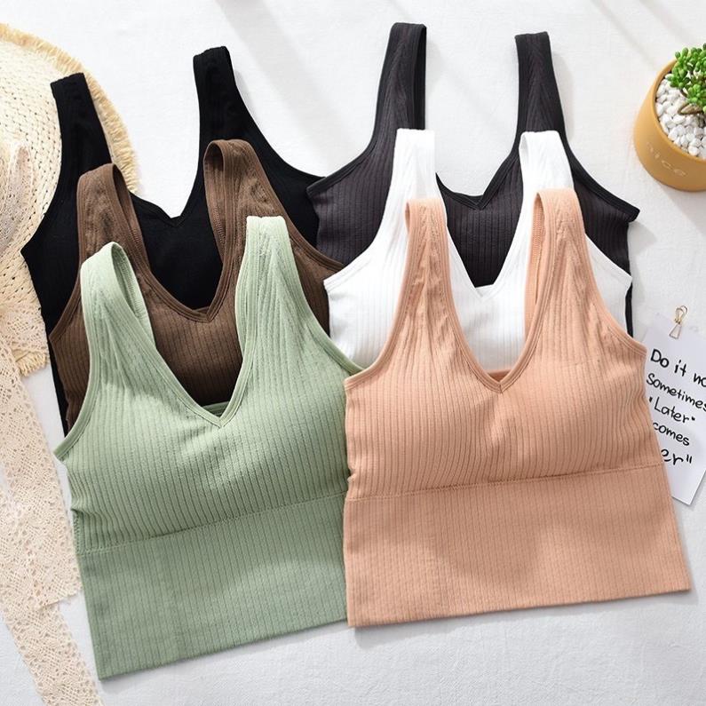 Áo Bra Tăm Dáng Lửng Có Mút Ngực Cao Cấp V90  - LADY