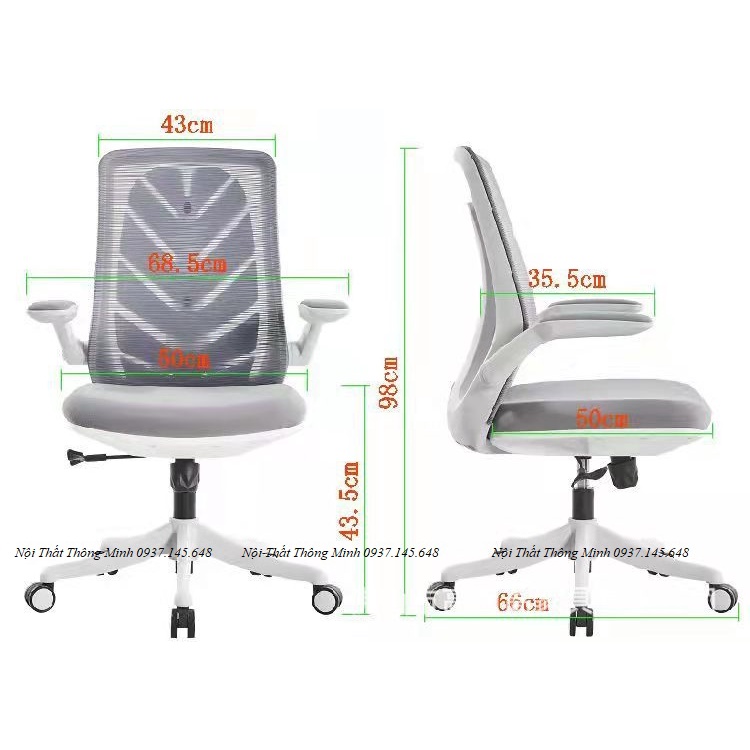 Ghế xoay lưới cao cấp tay gạt linh hoạt TM028