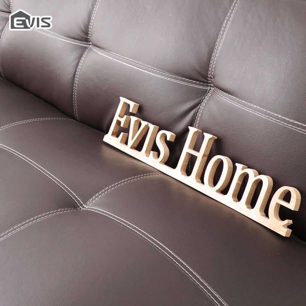 Ghế Sofa Evis Home - Chất Liệu Da Trơn Láng Có Hoạ Tiết Chần Chỉ - Kết Hợp Giường Ngủ Hiện Đại - Màu Nâu