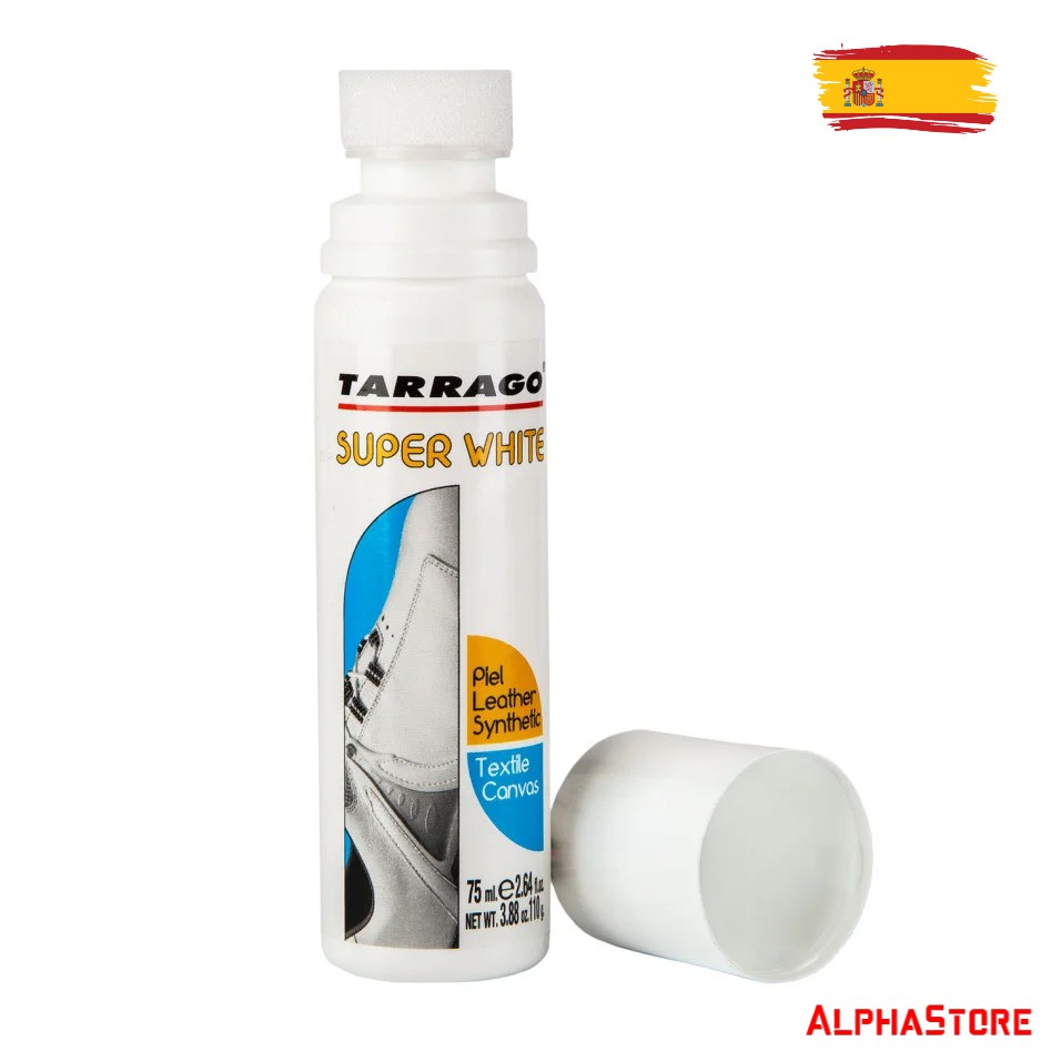 Xi Đánh Giày Trắng Dạng Kem, Kèm Mút Tarrago Super White 50ml - Xi Trắng Đánh Giày Sneaker, Thể Thao, Đồ Da, Túi Xách