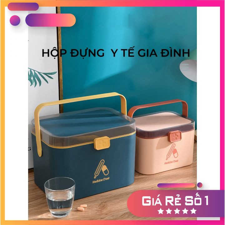 HỘP ĐỰNG THUỐC GIA ĐÌNH 2 TẦNG ♥️freeship♥️  ĐA NĂNG, TIỆN DỤNG