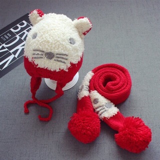 Set khăn mũ len cho bé