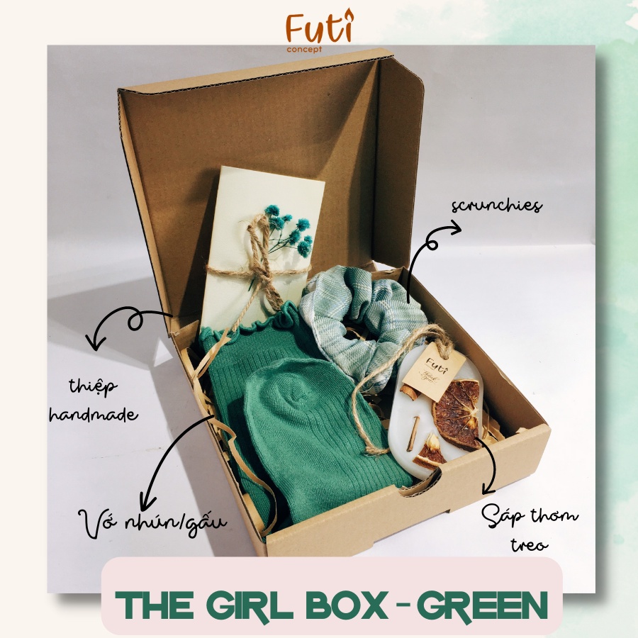 Hộp quà tặng bạn gái dễ thương,ý nghĩa, Giftbox tặng người yêu The Girl Box - Futi Concept