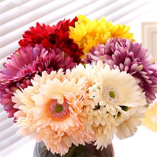 Hoa Lụa - Set 3 Cành Hoa Đồng Tiền Cánh Kép/ Hoa Cúc Siêu Đẹp
